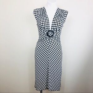 XOXO Black & White Polkadot Sleeveless Dress Sz L